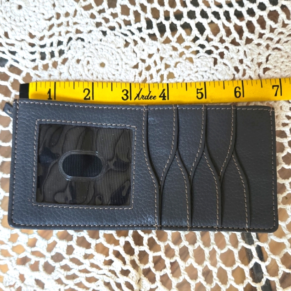 ❤️‍🔥❤️‍🔥❤️‍🔥Slim Dark Grey Leather Card Holder From Clarks